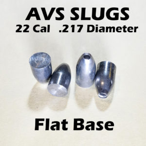 .217 Diameter FLAT 22 Caliber Slug -  Hollow Point (22 to 40 Grains) 100 count