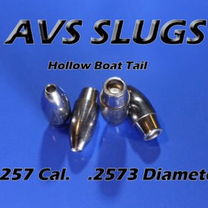 .2573 Diameter Hollow Boat Tail 25 Caliber Slugs - Hollow Point (55 to 90 Grains) 100 count