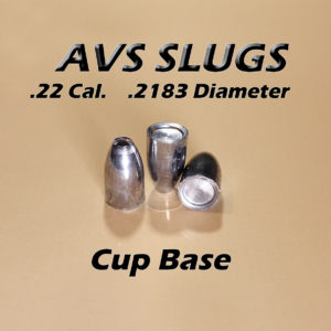 .2183 Diameter CUP 22 Caliber Slug -  Hollow Point (20 to 34 Grains) 100 count