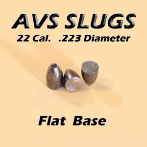 .223 Diameter FLAT Base 22 Caliber Slug -  Hollow Point (22 to 42 Grains) 100 count
