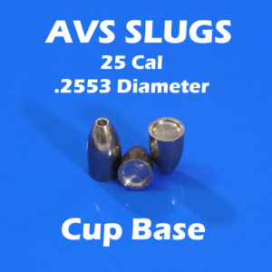 .2553 Diameter CUP 25 Caliber Slugs - Hollow Point (32.5 to 48 Grains) 100 count