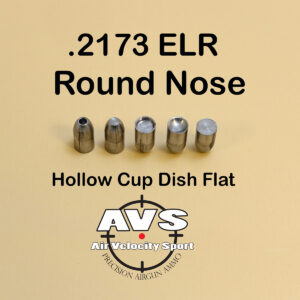 .2173 ELR Round Nose (Pick Base) (22 Caliber Slugs) – HP/Solid Nose (22 to 44 Grains) 100 count