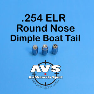 .254 ELR ROUND NOSE DBT (Dimple Boat Tail) (25 Caliber Slugs) - HP/Solid Point (44 to 85 Grains) 100 count